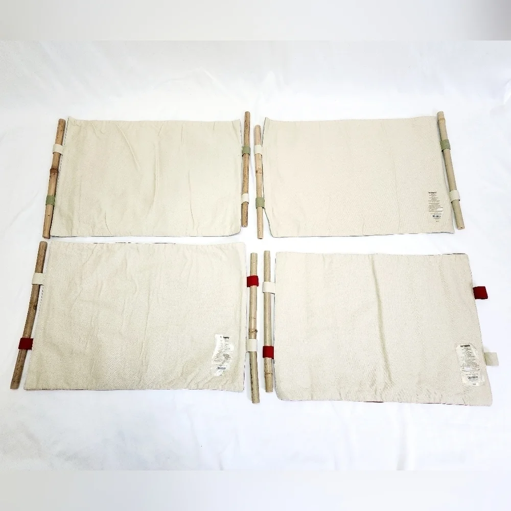 Pier 1 Imports Set of 4 Decorative Placemats with Bamboo Sticks